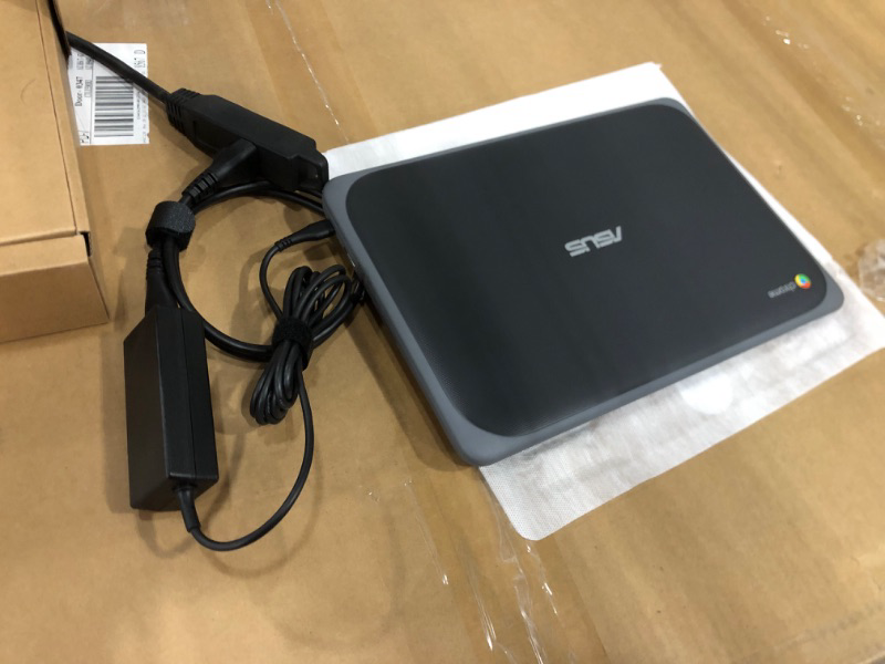 Photo 8 of FACTORY SEAL OPENED FOR INSPECTION**ASUS Chromebook C203XA Rugged & Spill Resistant Laptop, 11.6" HD, 180 Degree, MediaTek Quad-Core Processor, 4GB RAM, 32GB eMMC, MIL-STD 810G Durability, Dark Grey, Education, Chrome OS, C203XA-YS02-GR
