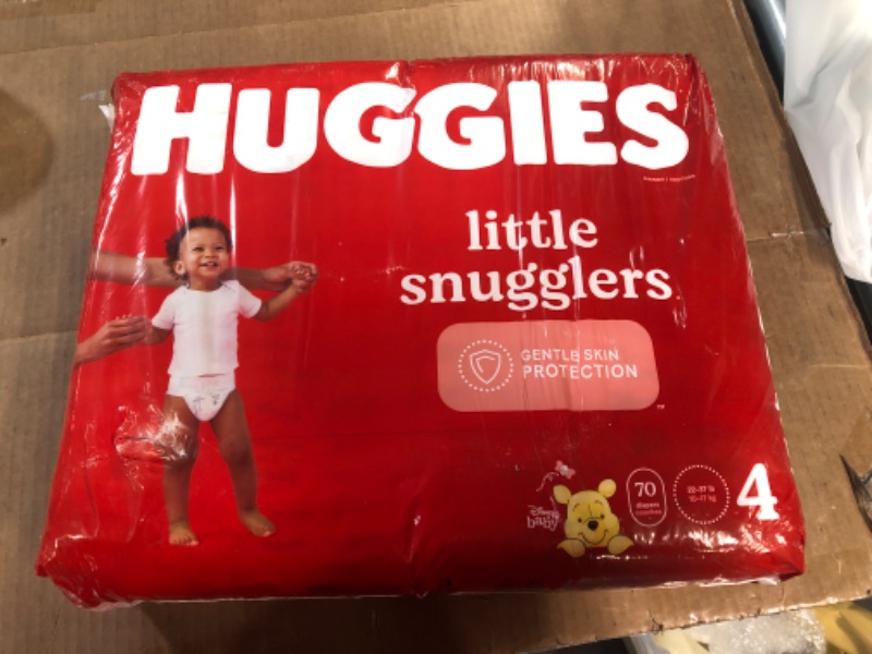 Photo 2 of *STOCK PHOTO FOR REFERENCE 70 COUNT ONLY*Huggies Little Snugglers Baby Diapers, Size 4 (22-37 lbs), 70 Ct