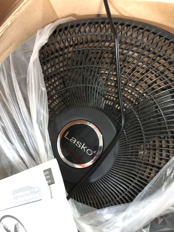 Photo 4 of **MISSING POLE**
Lasko Elegance & Performance Pedestal Fan, 18 Inch, Black 1827