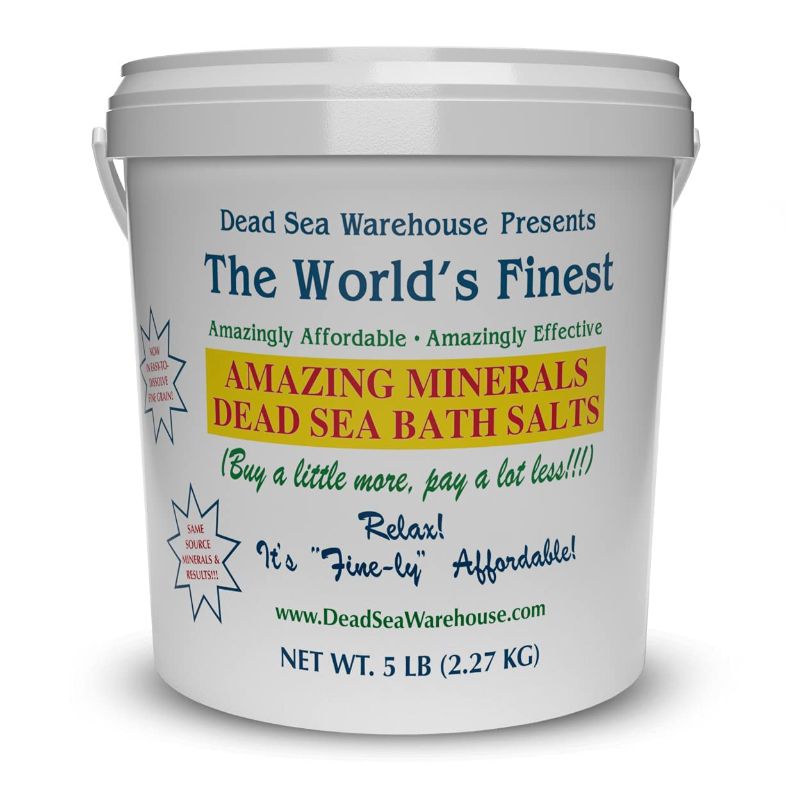 Photo 1 of Dead Sea Warehouse-Amazing Minerals Dead Sea Bath Salts,100% Full Mineral Therapeutic Bath Salts 5 Pound (Pack of 1)