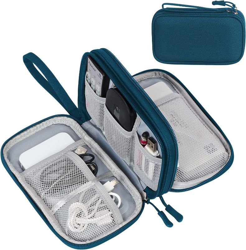 Photo 1 of FYY Electronic Organizer, Travel Cable Organizer Bag Pouch Electronic Accessories BLUE