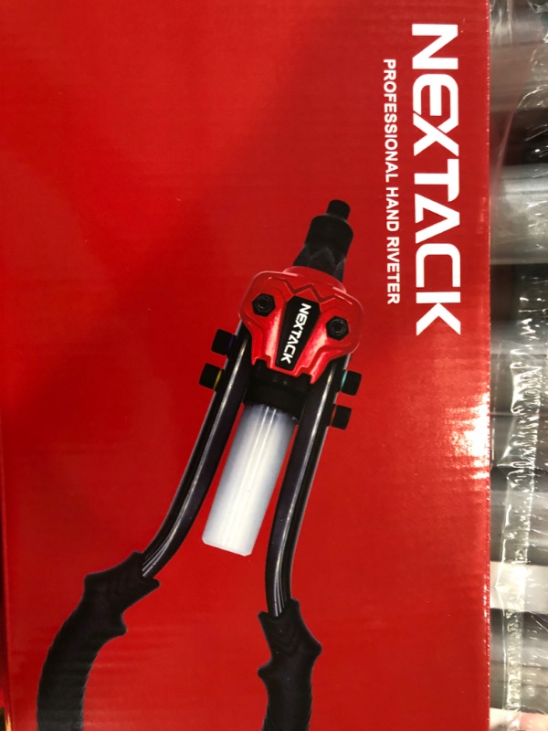 Photo 2 of NEXTACK Rivet Gun, 1/4 Pop Rivet Gun with 350 Assorted Rivets, 13" Full Metal Heavy Duty Dual Hand Rivet Tool Kit