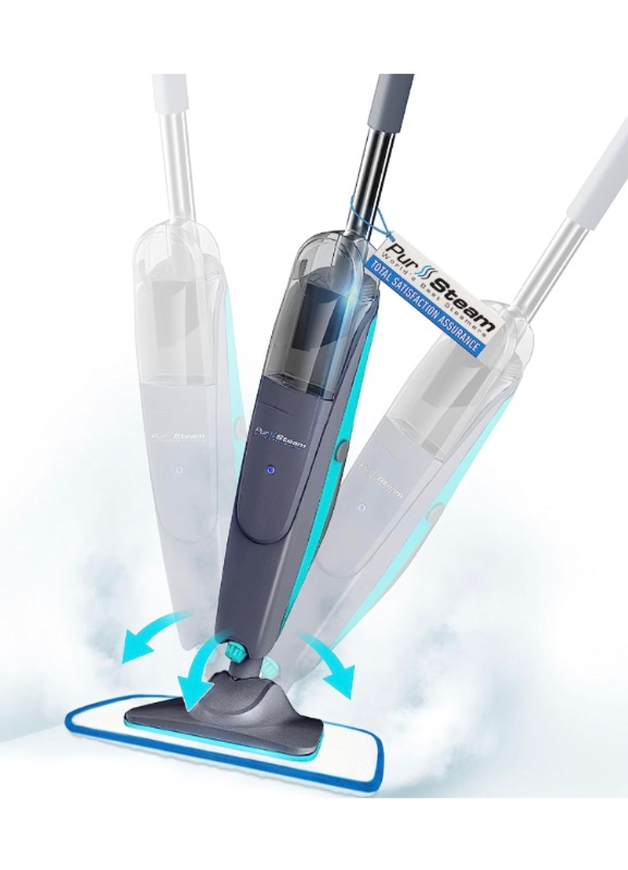 Photo 1 of PurSteam Steam Mop Cleaner, Steam Mops for Floor Cleaning - Hardwood/Tiles/Vinyl/Marble -Aqua