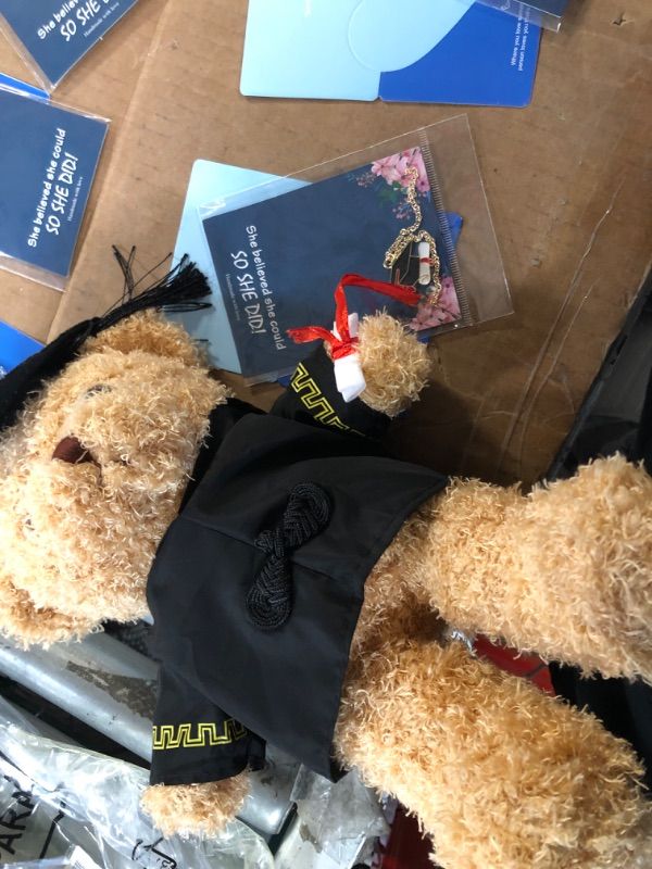 Photo 1 of *NEW* Byelfdow Graduation Bear Gift  with Diploma Necklace Black-01