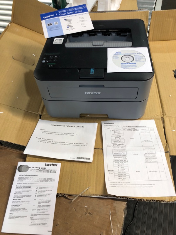Photo 2 of **SEE NOTES Brother HLL2305W Compact Mono Laser Single Function Printer with Wireless and Mobile Device Printing New: HLL2305W (Wireless)