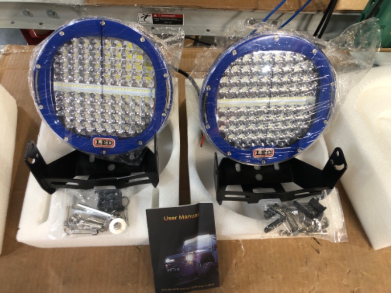 Photo 3 of Willpower 2pcs 294W 9 Inch Led Work Light Bar Spot Beam Off Road Lights - Spot(Blue)