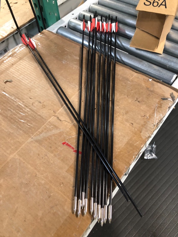 Photo 1 of 12 Pack of Archery Arrows w/ Sharp Tips