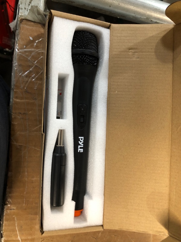 Photo 2 of Pyle PDWM91 - Professional VHF Handheld Microphone - Pro Audio Mic Transmitter System with Adapter Receiver