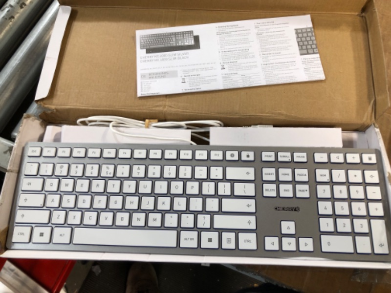 Photo 2 of Cherry KC 6000 Slim Keyboard - USB Interface - English (US) - SX Keyswitch (White)