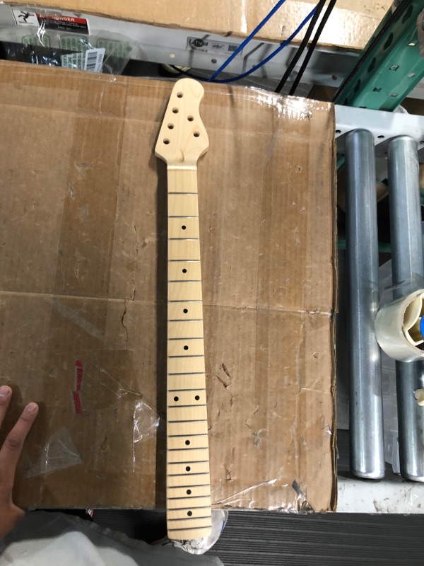 Photo 3 of Full scalloped Electric Guitar Neck Replacement 22 Fret 25.5inch Maple Big head Gloss