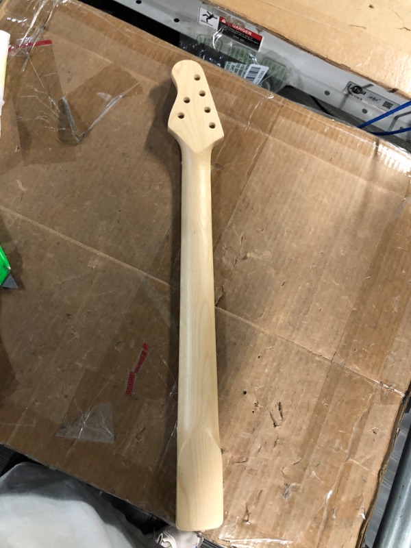 Photo 2 of Full scalloped Electric Guitar Neck Replacement 22 Fret 25.5inch Maple Big head Gloss