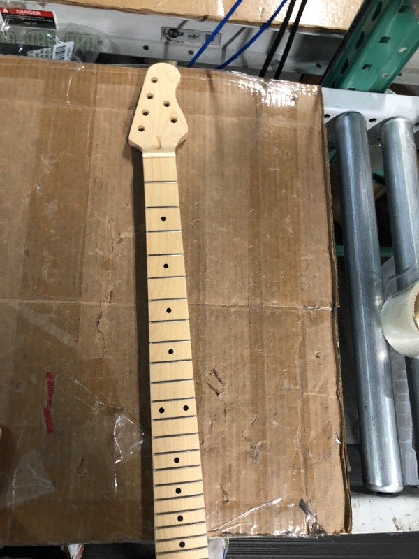 Photo 4 of Full scalloped Electric Guitar Neck Replacement 22 Fret 25.5inch Maple Big head Gloss