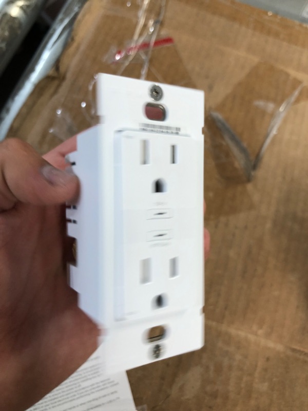 Photo 1 of Kasa Smart Plug KP200, In-Wall Smart Home Wi-Fi Outlet Works with Alexa, Google Home & IFTTT, No Hub Required, Remote Control, ETL Certified , White, 1 Pack Smart Outlet