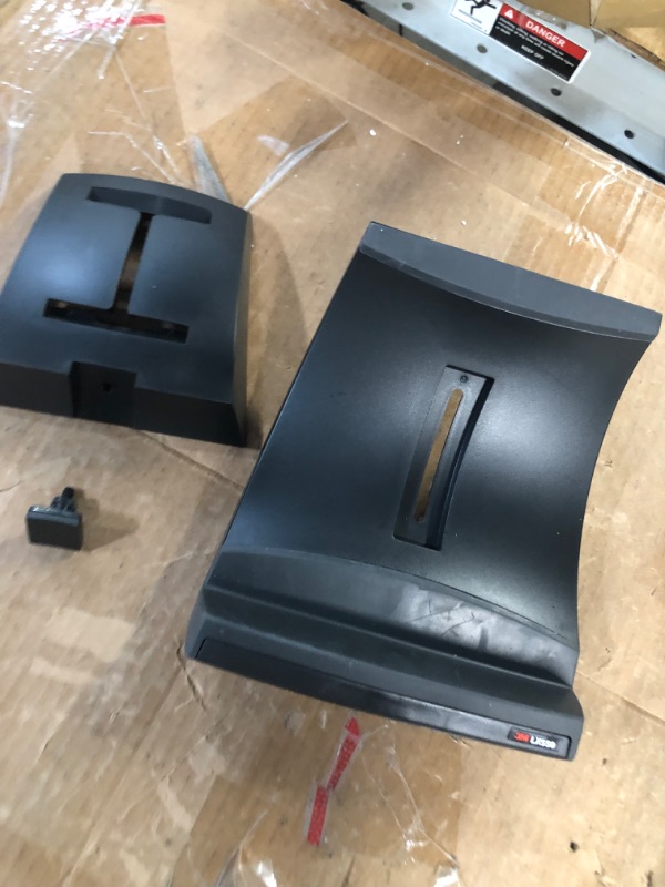 Photo 1 of 3M Laptop Stand, Raise Screen Height to Reduce Neck Strain, Vertical Design Allows You to Bring Screen Closer, Compact Foot Print Saves Desk Space, Non-Skid Base Keeps Laptop Secure, Black (LX550)