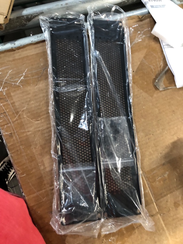 Photo 1 of 2 pack NavePoint 1U Blank Rack Mount Panel Spacer with Venting for 19-Inch Server Network Rack Enclosure Or Cabinet Black