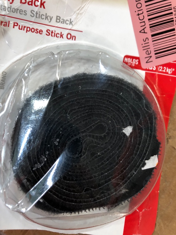 Photo 2 of Wholesale CASE of 25 - VELCRO Brand Sticky Back Tape-Tape Dispenser, 3/4"x5' Tape, Black