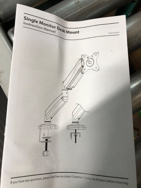 Photo 3 of MOUNTUP Single Monitor Desk Mount, Adjustable Gas Spring Monitor Arm Support Max 32 Inch, 4.4-17.6lbs Screen