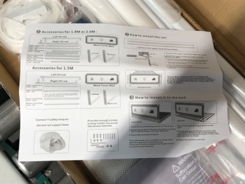 Photo 3 of Bed Rail for Toddlers Extra Long Bed Railing for Universal Bed Sizes (Pack of 1)