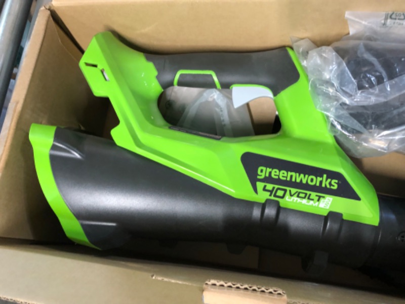 Photo 4 of Greenworks 40V Cordless String Trimmer and Leaf Blower Combo Kit, 2.0Ah Battery and Charger Included 12"