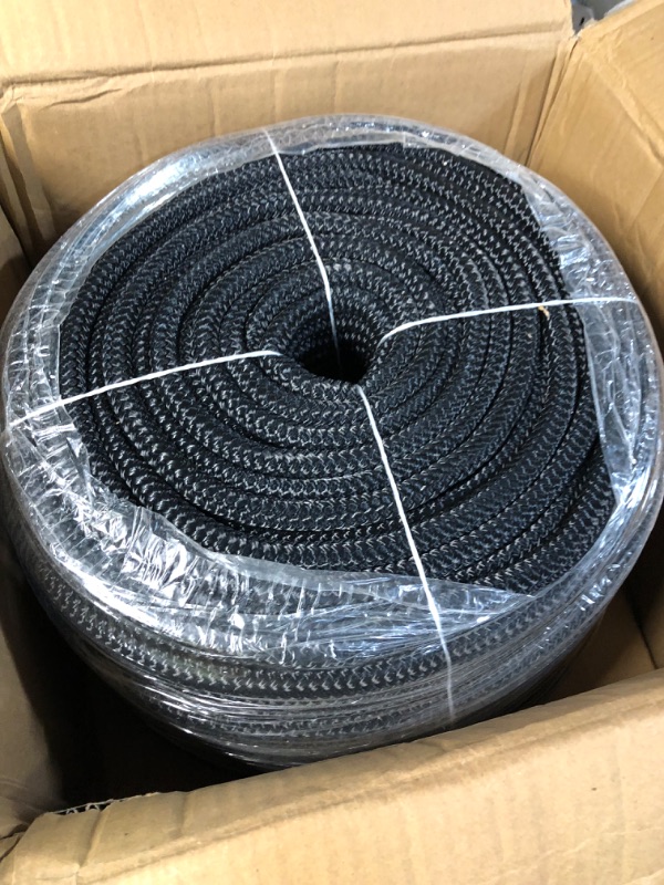 Photo 2 of NovelBee 1/2" x 150' Double Braid Nylon Anchor Line with Stainless Steel Thimble,Safe Workload: 1,020Lbs