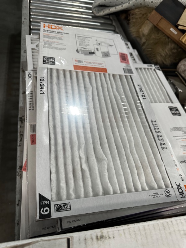 Photo 2 of 12 in. x 24 in. x 1 in. Superior Pleated Air Filter FPR 9