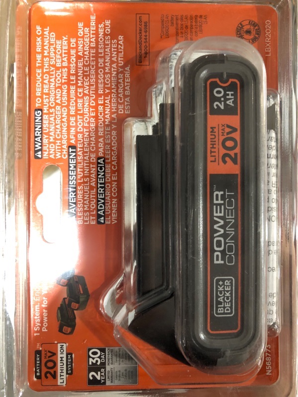 Photo 3 of Black & Decker LBXR2020 Max Lithium Ion Battery, 20-Volt - Quantity 2