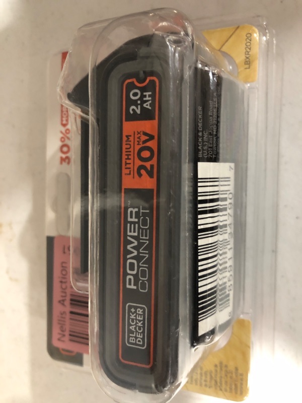 Photo 2 of Black & Decker LBXR2020 Max Lithium Ion Battery, 20-Volt 