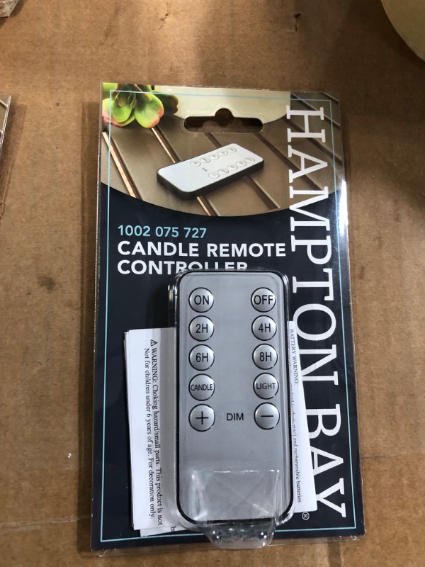 Photo 3 of Hampton Bay 10-Button Outdoor Patio Candle Remote Control, White
