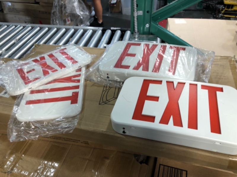 Photo 2 of FREELICHT Red LED Exit Sign with Battery Backup?Exit Sign for Business?Easy to Install?UL Certified?AC 120/277V