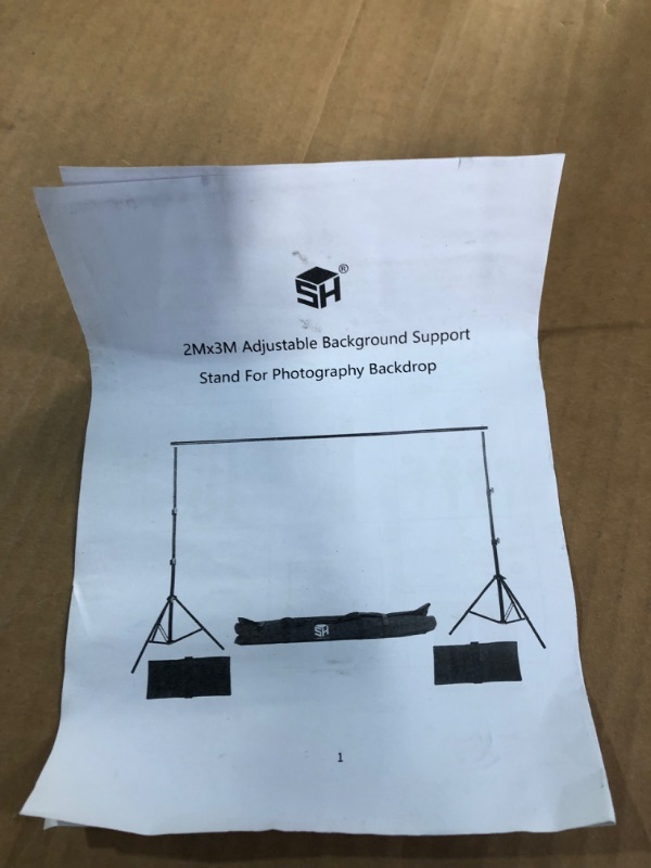 Photo 1 of Kshioe Backdrop Stand 2x3m/6.5x9.8ft Photo Video Studio Adjustable Background Support System Stand with Carry Bag 