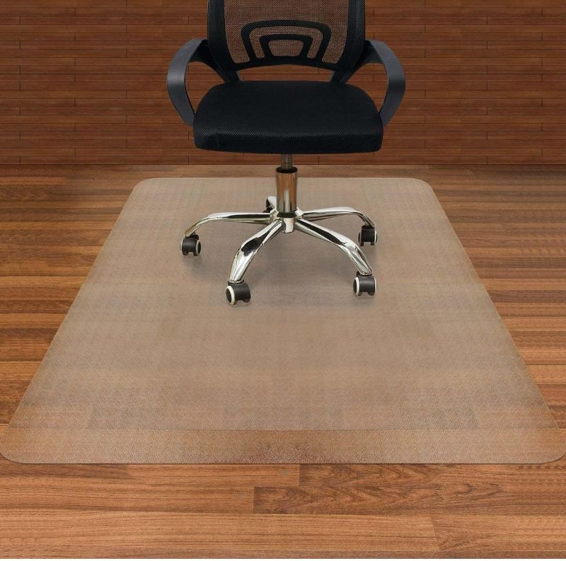 Photo 1 of AiBOB Office Chair Mat for Hardwood Floors, Heavy Duty Floor Mats for Computer Desk, Easy Glide for Chairs, Flat Without Curling