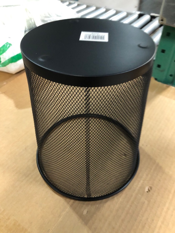 Photo 3 of Zuvo Circular Mesh Waste Paper Bin, Lightweight Waste Basket Garbage Can, Metal Trash Bin Ideal