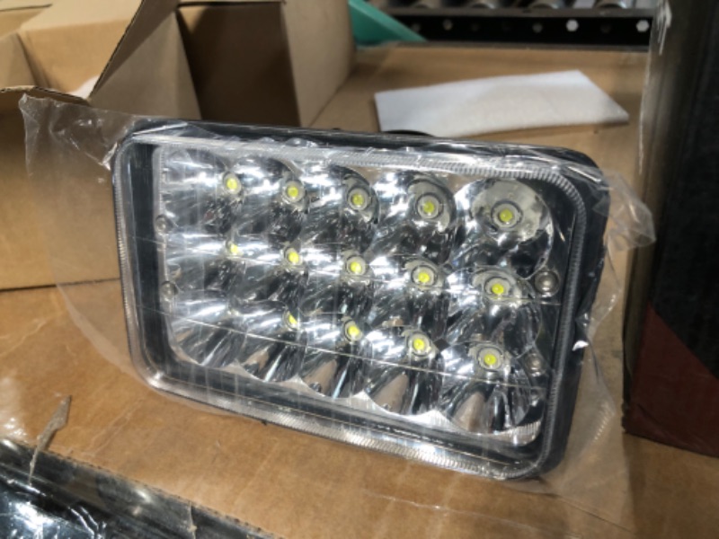 Photo 3 of KASLIGHT Led Headlights w/ H4 Socket, 4651 Led Headlight Peterbilt Headlights Rectangular H4651 H4652 H4656 H4666 H6545