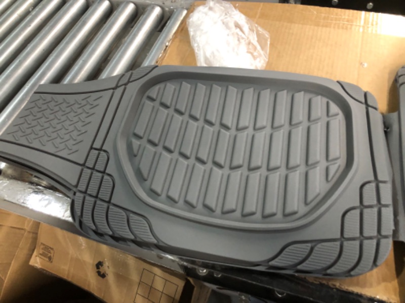 Photo 2 of Motor Trend 923-GR Gray FlexTough Contour Liners-Deep Dish Heavy Duty Rubber Floor Mats 