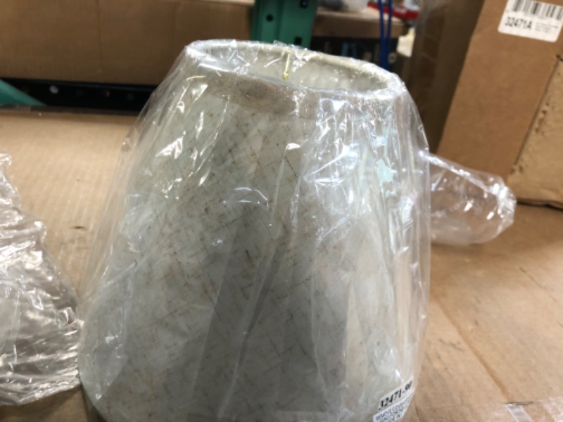 Photo 1 of *MINOR DENTS*Aspen Creative Transitional Hardback Empire Shaped Spider Construction Lamp Shade in Flaxen, 8" wide