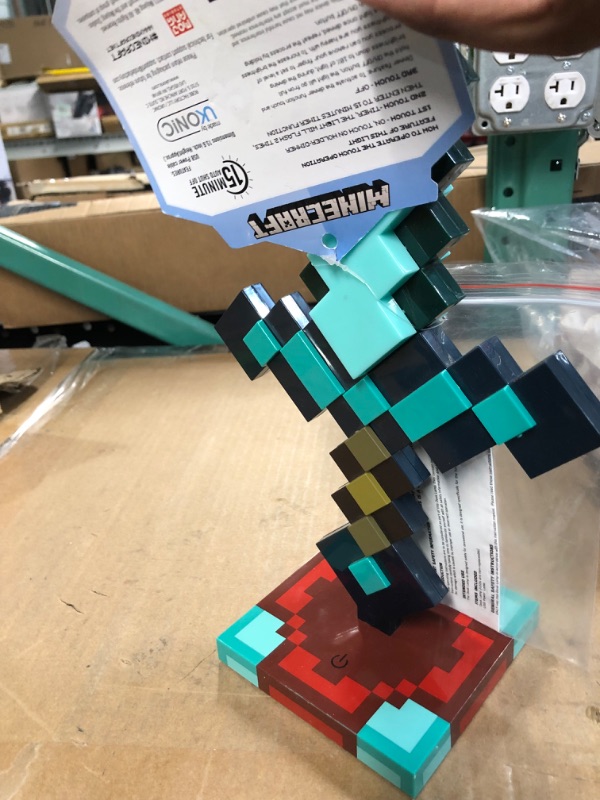 Photo 3 of *MISSING PLUG IN*Minecraft Diamond Sword 14 Inch USB Desk LED Night Light 