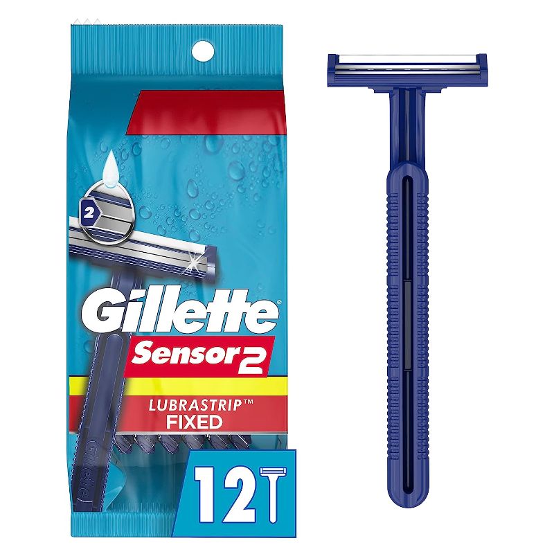 Photo 1 of ***OPENED - SEE NOTES*** Gillette Sensor2 Fixed Men's Disposable Razor, 12 Count