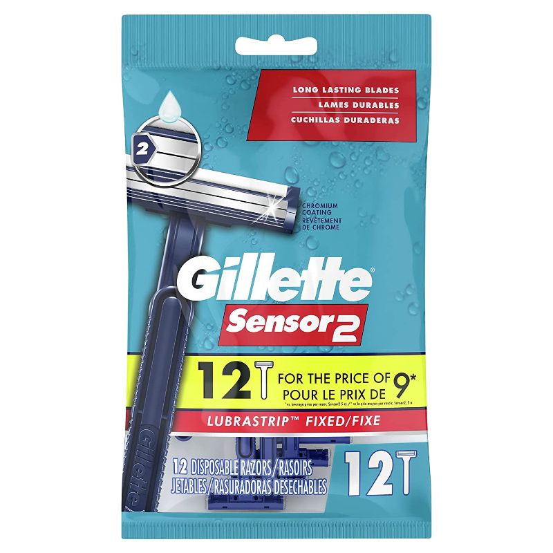 Photo 1 of **See Notes** 
Gillette Sensor2 Men's Disposable Razors, 12 pack of 12 count 