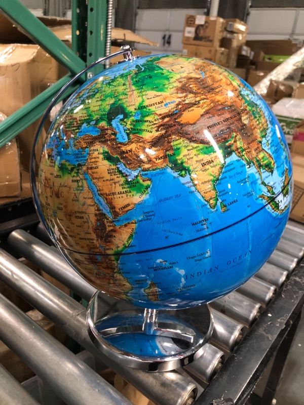 Photo 3 of **globe does not light up**
GET LIFE BASICS Illuminated Globe of The World with Stand - 13 Inch - illuminated led