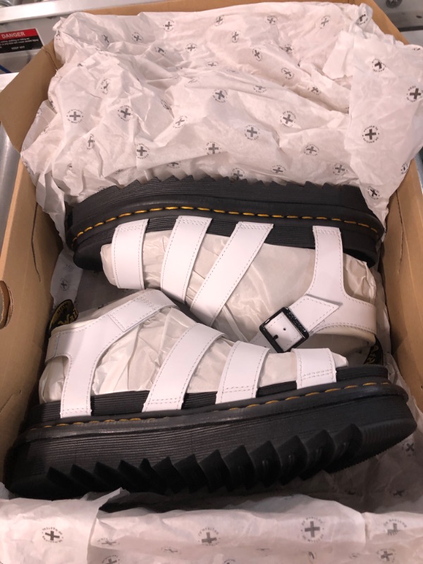 Photo 2 of Dr. Martens White Blaire Pisa Leather Sandal (Women's Size 10)