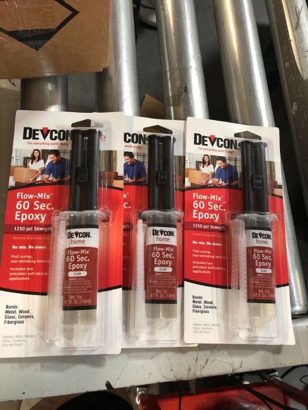 Photo 2 of Devcon 21445 Flow-Mix 60-Second Epoxy - 14 ml 14 Milliliter, 3PK