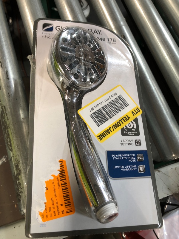 Photo 2 of 1-Spray 3.3 in. Single Wall Mount Handheld Shower Head in Chrome