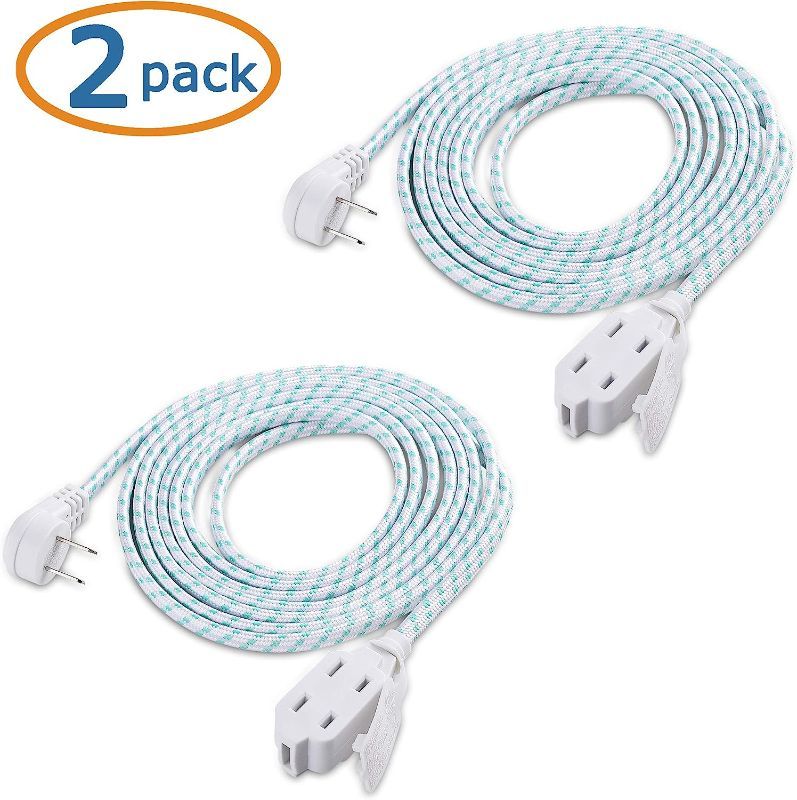 Photo 1 of *STOCK PHOTO FOR REFERENCE*Braided Outlet Flat Extension Cord 2 Prong 10 ft