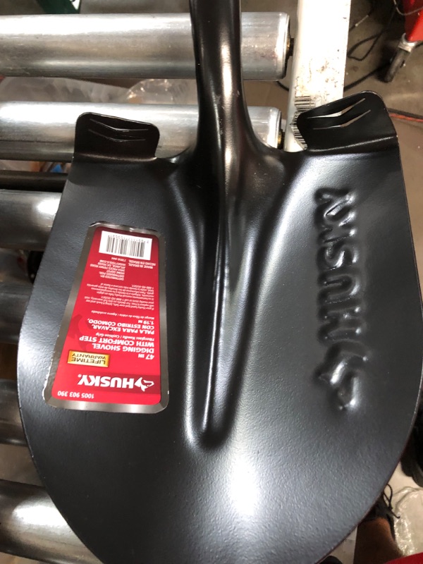 Photo 1 of *NEW*Husky 47 in. L Fiberglass Handle Carbon Steel Digging Shovel with Grip