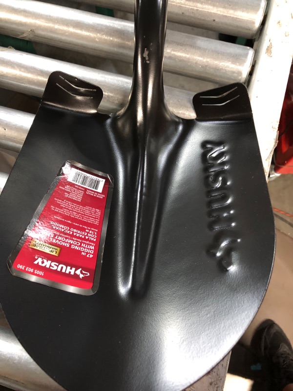 Photo 1 of *NEW*Husky 47 in. L Fiberglass Handle Carbon Steel Digging Shovel with Grip