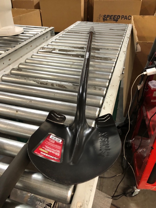 Photo 1 of *NEW*Husky 47 in. L Fiberglass Handle Carbon Steel Digging Shovel with Grip