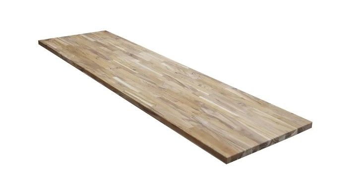 Photo 1 of *NEW*6 ft. L x 39 in. D Unfinished Teak Solid Wood Butcher Block Island Countertop With Square Edge