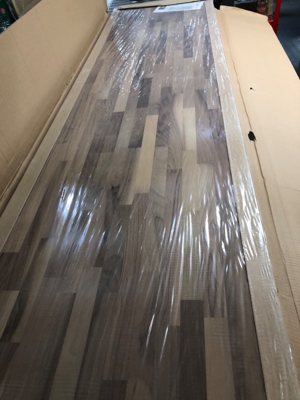 Photo 1 of *NEW*8 ft. L x 25 in. D Unfinished Walnut Solid Wood Butcher Block Countertop With Eased Edge