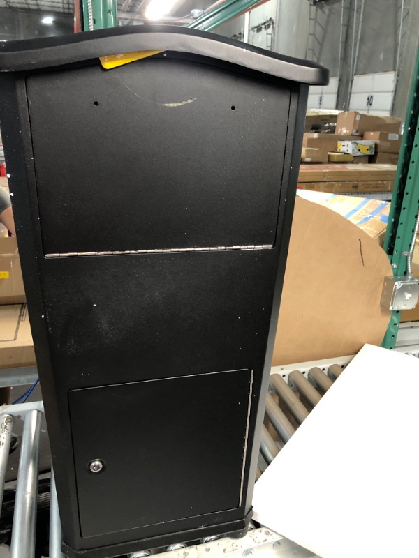 Photo 1 of **PARTS ONLY**
Elephantrunk Parcel Drop Box, Black, Cast Aluminum