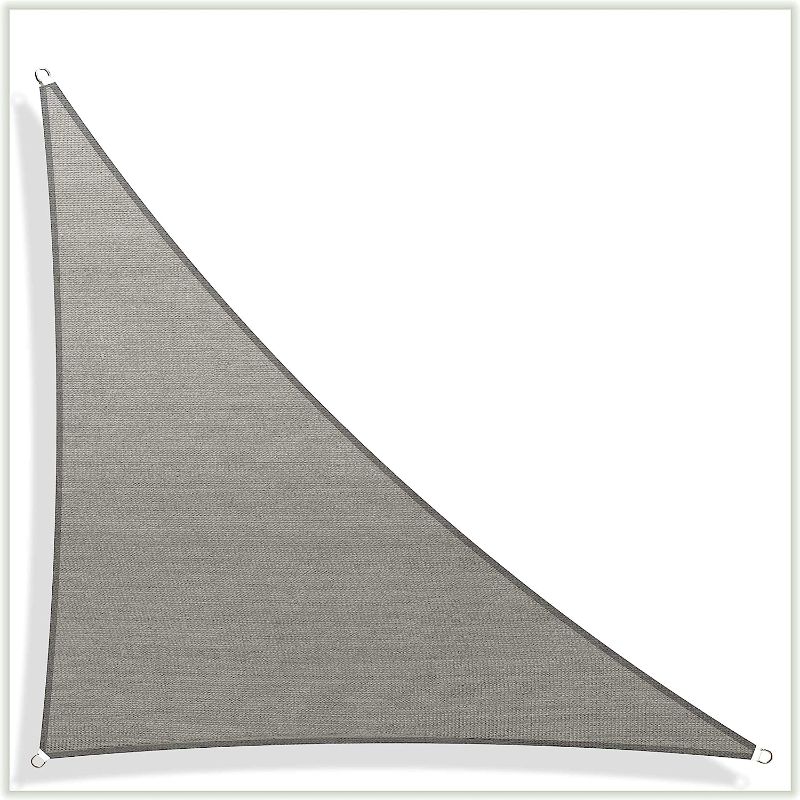 Photo 1 of 18' x 18' x 25.5' Grey Sun Shade Sail Right Triangle Canopy